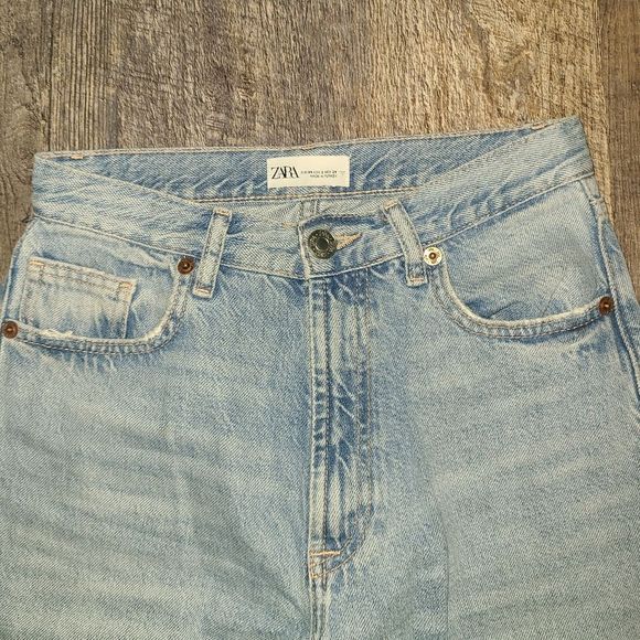 Zara Light Blue Flare & Wide Leg Jeans - Picture 8 of 13